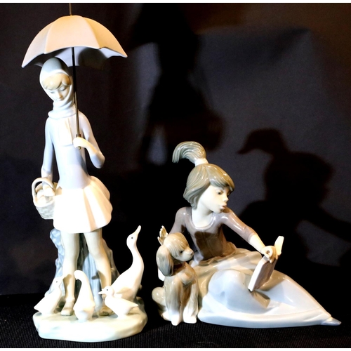 1350 - Two Lladro girl figurines. P&P Group 3 (£25+VAT for the first lot and £5+VAT for subsequent lots)
Co... 