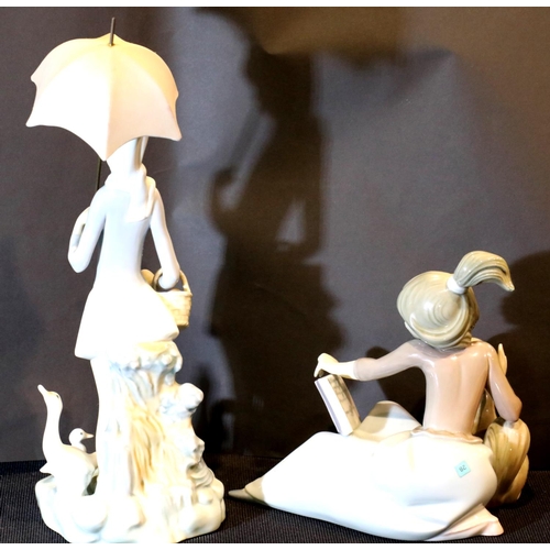 1350 - Two Lladro girl figurines. P&P Group 3 (£25+VAT for the first lot and £5+VAT for subsequent lots)
Co... 