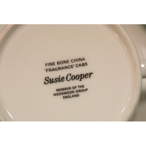 1374 - Wedgwood Susie Cooper Glen Mist pattern coffee set, one saucer cracked, and other designs. P&P Group... 