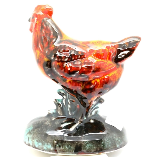 1399 - Anita Harris Hen signed in gold, H: 14 cm. P&P Group 2 (£18+VAT for the first lot and £3+VAT for sub... 