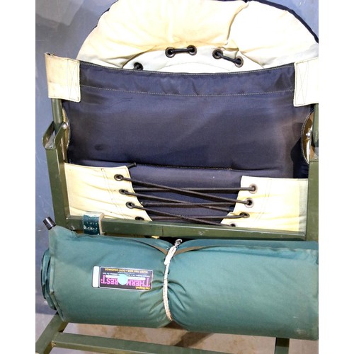 1316 - Folding fishing chair and Therm Rest mattress. Not available for in-house P&P, contact Paul O'Hea at... 