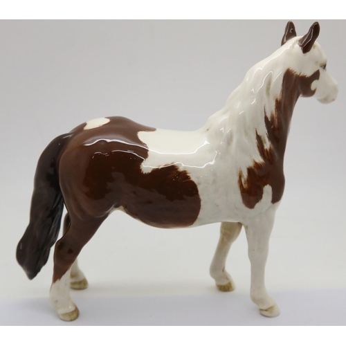 1411 - Beswick horse Skewbald Pinto Pony, L: 17 cm. P&P Group 2 (£18+VAT for the first lot and £3+VAT for s... 