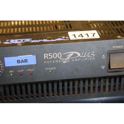 1417 - R500 PLUS Reference amplifier. P&P Group 3 (£25+VAT for the first lot and £5+VAT for subsequent lots... 