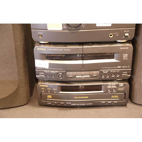 1422 - Technics stereo system, tuner ST-CH510, cassette deck RS-CH610, CD changer SL CH610, amplifier SE-CH... 