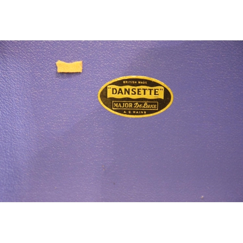 1424 - Dansette blue Major Deluxe record player. P&P Group 3 (£25+VAT for the first lot and £5+VAT for subs... 