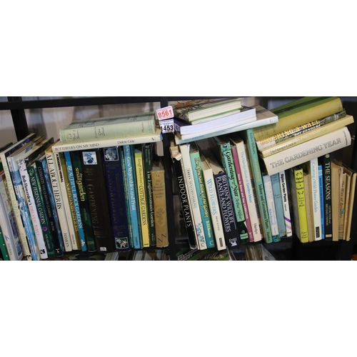 1453 - Four shelves of gardening books. Not available for in-house P&P, contact Paul O'Hea at Mailboxes on ... 