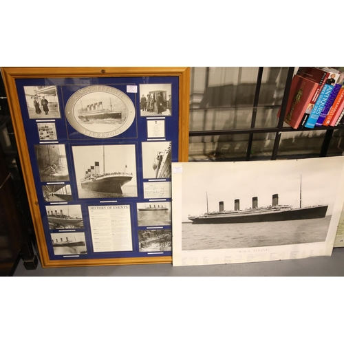 1460 - Collection of Titanic memorabilia including books, posters, pictures etc. Not available for in-house... 