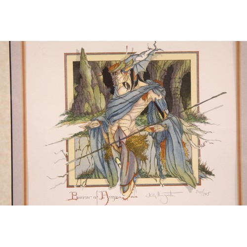 1551 - J C Graham Illingworth (1953-) limited edition print Bearer of Arms, signed in pencil, 210/295, 20 x... 