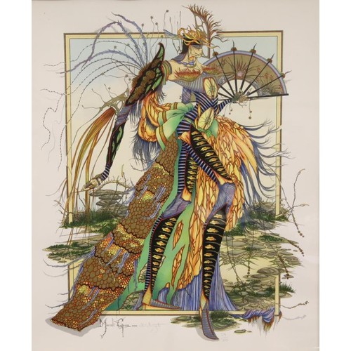 1557 - J C Graham Illingworth (1953-) limited edition silk screen print, 54/295 Mardi Gras, 53 x 71 cm, sig... 