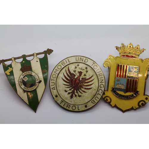 1580 - Three European car club badges. P&P Group 1 (£14+VAT for the first lot and £1+VAT for subsequent lot... 