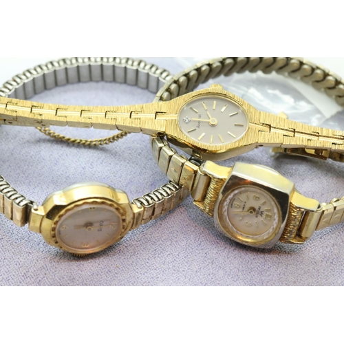 108 - Three ladies watches including Accurist. P&P Group 1 (£14+VAT for the first lot and £1+VAT for subse... 