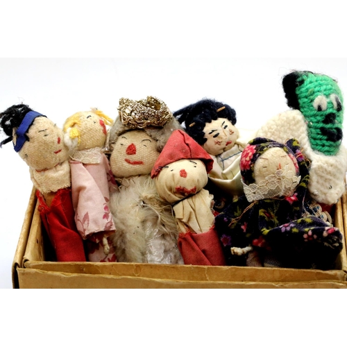 85 - Pelham Puppets box containing six dressed peg dolls. P&P Group 1 (£14+VAT for the first lot and £1+V... 