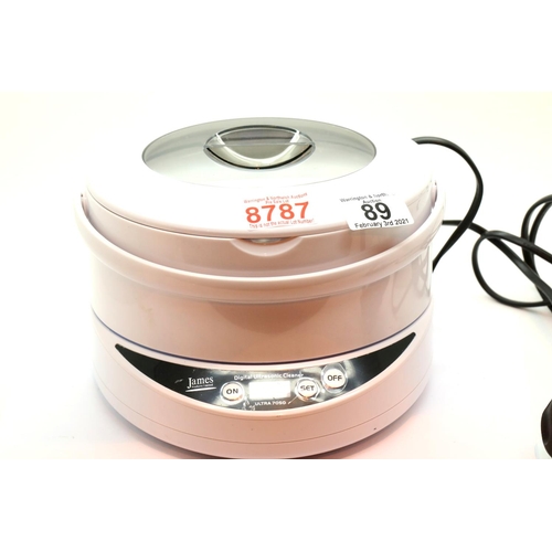 89 - James digital ultrasonic cleaner. P&P Group 1 (£14+VAT for the first lot and £1+VAT for subsequent l... 