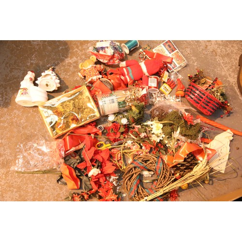 213 - Box of Christmas decorations. Not available for in-house P&P, contact Paul O'Hea at Mailboxes on 019... 