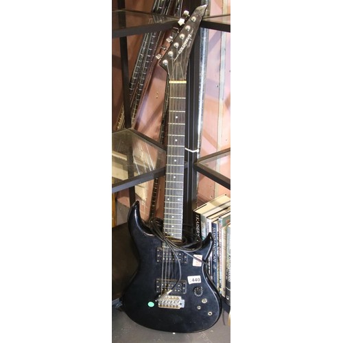 1440 - Columbus Series 1 electric guitar in black. Not available for in-house P&P, contact Paul O'Hea at Ma... 