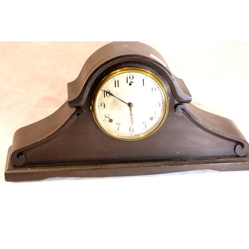 1488 - Oak cased chiming mantel clock, not working at time of lotting. Not available for in-house P&P, cont... 