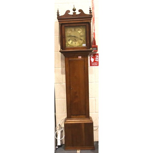 1474 - Georgian Oak cased longcase clock by Elizabeth Boot of Sutton with 30 hours Huygens endless chain mo... 