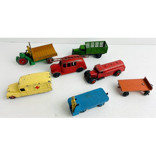 2016 - 19x Playworn DINKY TOYS Cars, Tractors etc - Boxed Fork Lift P&P Group 2 (£18+VAT for the first lot ... 