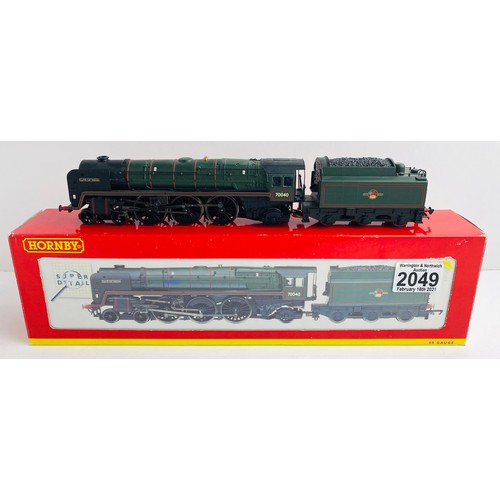 2049 - Hornby R2180 'Clive of India' Britannia BR Boxed wih Instructions & Detail Pack P&P Group 1 (£14+VAT... 