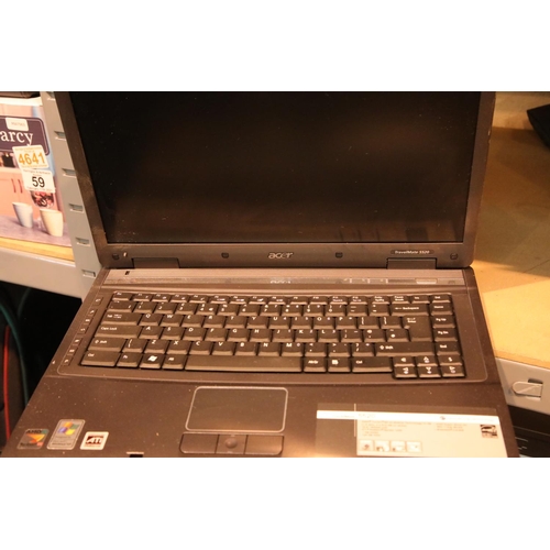 54 - Acer Travelmate 5520 laptop computer with no charger. P&P Group 2 (£18+VAT for the first lot and £3+... 