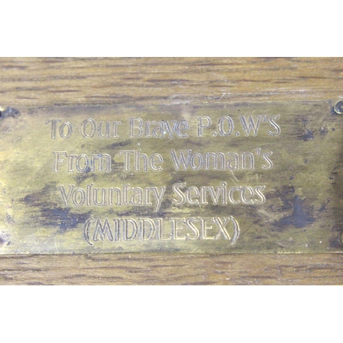 3036 - WWII box of dominoes given to British P.O.Ws by the Middlesex Womans Voluntary Services after raisin... 