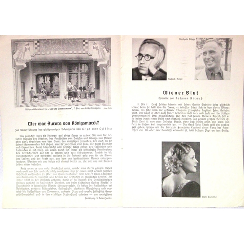 3044 - German Third Reich Staatstheater Berlin programme, inscribed to the centre-pages. P&P Group 1 (£14+V... 