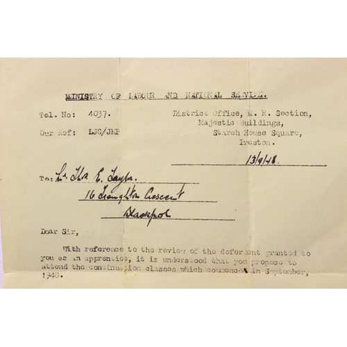 3052 - British WWII certificate of retention for One Japanese Sword dated 1945 but unissued, and a later Na... 