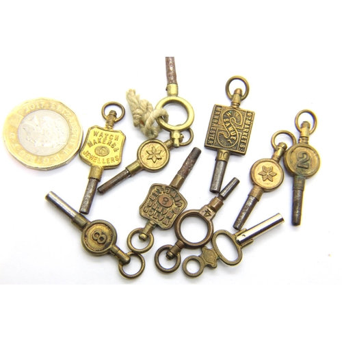 Nice Lot of Ten Vintage & Antique Keys