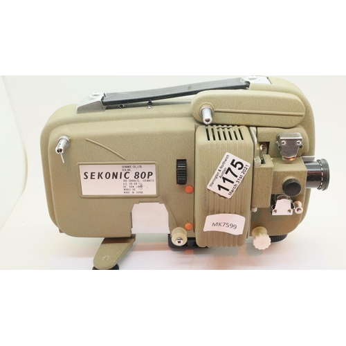 1175 - Cased Sekonic 80P film projector. P&P Group 3 (£25+VAT for the first lot and £5+VAT for subsequent l... 