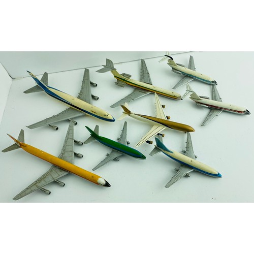 2105 - 19x Aero Mini Vintage Diecast Model Aircraft - All Playworn & Repainted - Sold for Restoration Only ... 