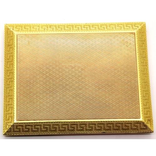 22 - Asprey, London fully hallmarked 1924 9ct yellow and rose gold card / cigarette case, 9 x 7 cm, 110.5... 