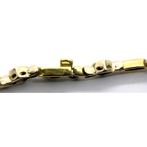 47 - 18ct gold and diamond bracelet, diamonds approximately 2cts, 18.7g. P&P Group 1 (£14+VAT for the fir... 