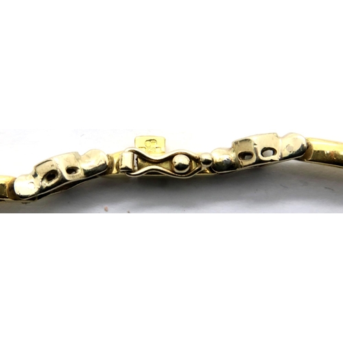 47 - 18ct gold and diamond bracelet, diamonds approximately 2cts, 18.7g. P&P Group 1 (£14+VAT for the fir... 