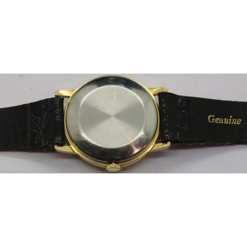 66 - Boxed gents rolling moon wristwatch on leather strap, D: 3 cm.  P&P Group 1 (£14+VAT for the first l... 