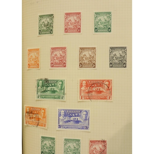 112 - Two stamp albums containing George VI mint and used and commonwealth, Aden to British Solomon Island... 