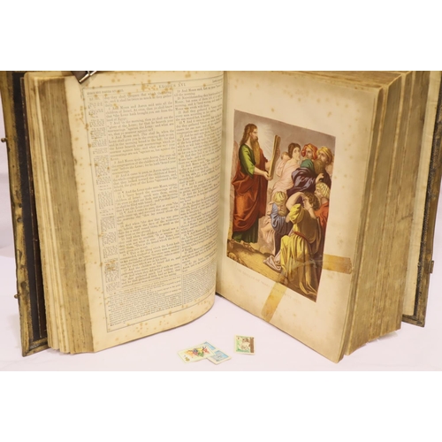 128 - Victorian brass bound Holy Bible. P&P Group 3 (£25+VAT for the first lot and £5+VAT for subsequent l... 