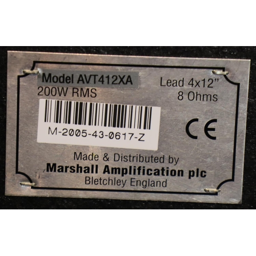 162 - Marshall model AVT412XA 200w RMS speaker. Not available for in-house P&P, contact Paul O'Hea at Mail... 