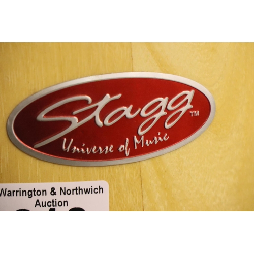 218 - Pair of Stagg professional conga drums. Not available for in-house P&P, contact Paul O'Hea at Mailbo... 