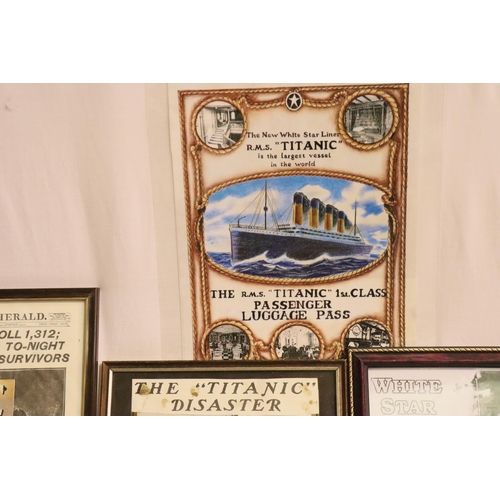 233 - Mixed Titanic framed pictures and prints. P&P Group 3 (£25+VAT for the first lot and £5+VAT for subs... 