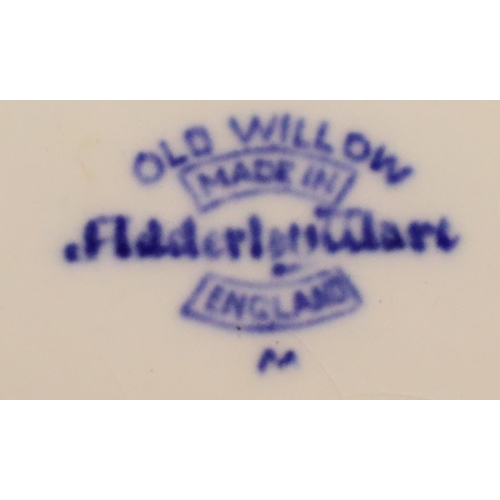 238 - Victorian and later ceramics including a Staffordshire Willow pattern meat platter, a victoria ware ... 