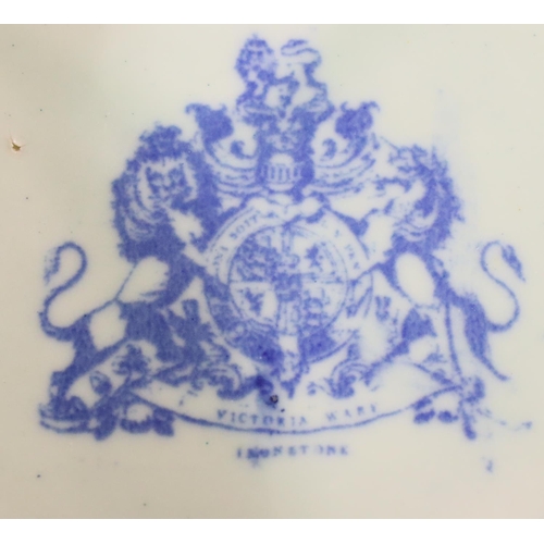 238 - Victorian and later ceramics including a Staffordshire Willow pattern meat platter, a victoria ware ... 