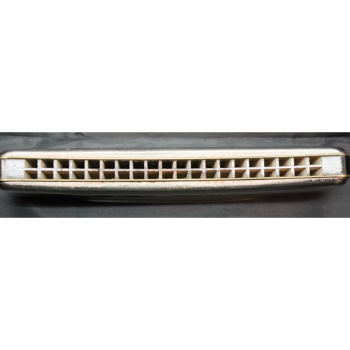 215 - Three Hohner harmonicas, Chrometta 12, GLH and German made The Hohner Band.  P&P Group 1 (£14+VAT fo... 