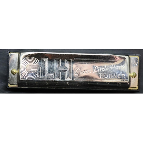 215 - Three Hohner harmonicas, Chrometta 12, GLH and German made The Hohner Band.  P&P Group 1 (£14+VAT fo... 