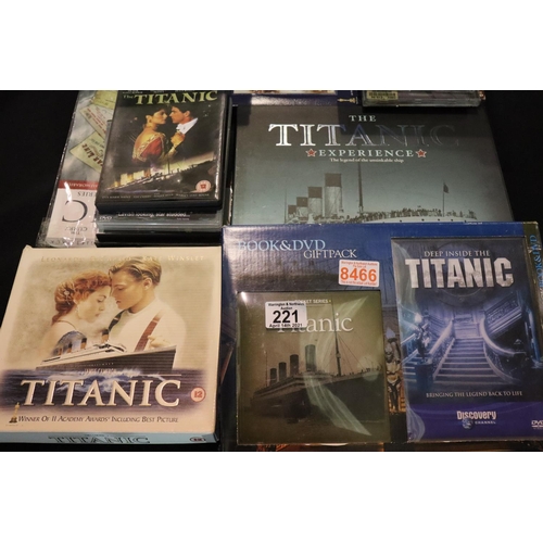 221 - Mixed Titanic CDs, DVDs and videos. P&P Group 3 (£25+VAT for the first lot and £5+VAT for subsequent... 