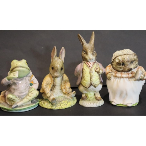 247 - Four Royal Albert Beatrix Potter ceramic figurines including Benjamin Bunny, Mrs Tiggywinkle and Jer... 