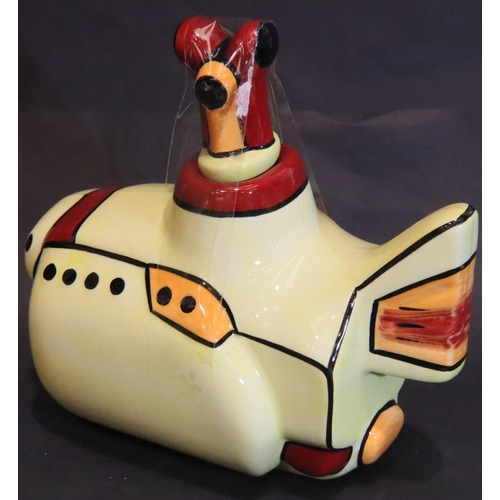 264 - Lorna Bailey submarine teapot, H: 15.5cm. P&P Group 2 (£18+VAT for the first lot and £3+VAT for subs... 