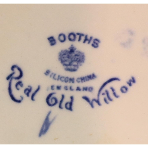 269 - Large quantity of Booths Old Willow pattern blue and white dinner and tea ware. Not available for in... 