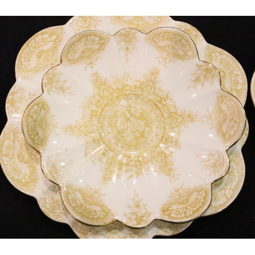 282 - Victorian set of six Wileman cake plates with six saucers. P&P Group 3 (£25+VAT for the first lot an... 