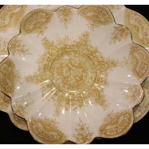 282 - Victorian set of six Wileman cake plates with six saucers. P&P Group 3 (£25+VAT for the first lot an... 