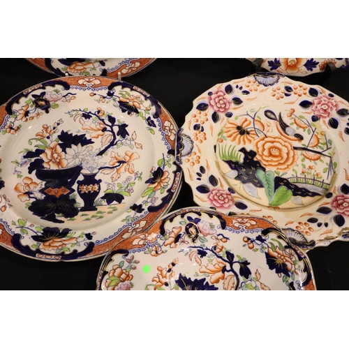 306 - Collection of Victorian Imari pattern cabinet plates including Ironstone, Tonquin, China etc. P&P Gr... 